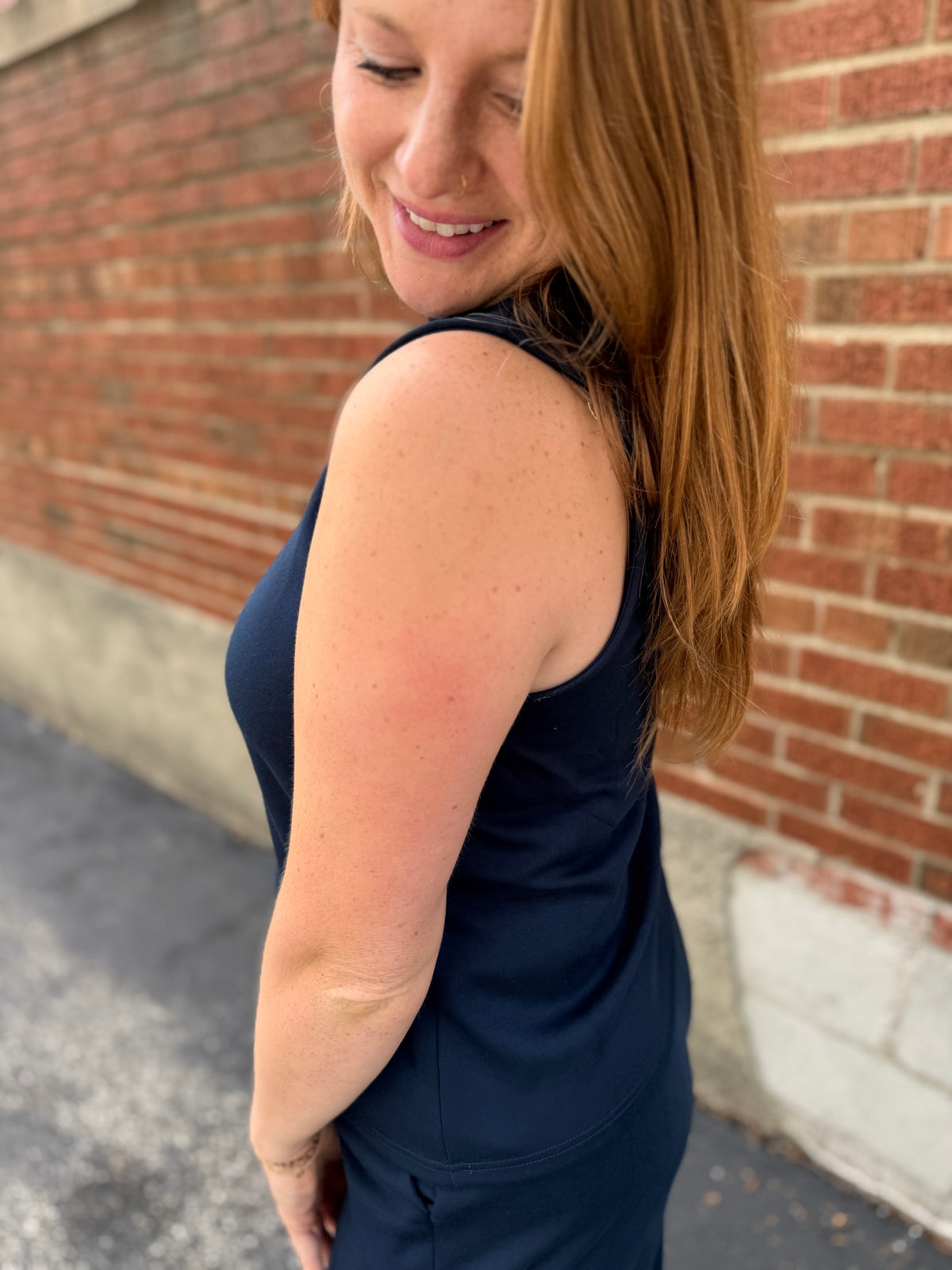 Navy Muse Top