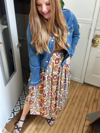 Molly Muted Floral Maxi Skirt