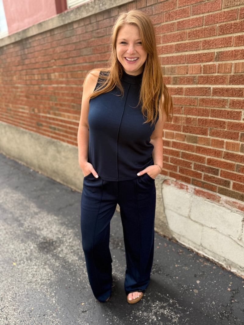 Navy Muse Top