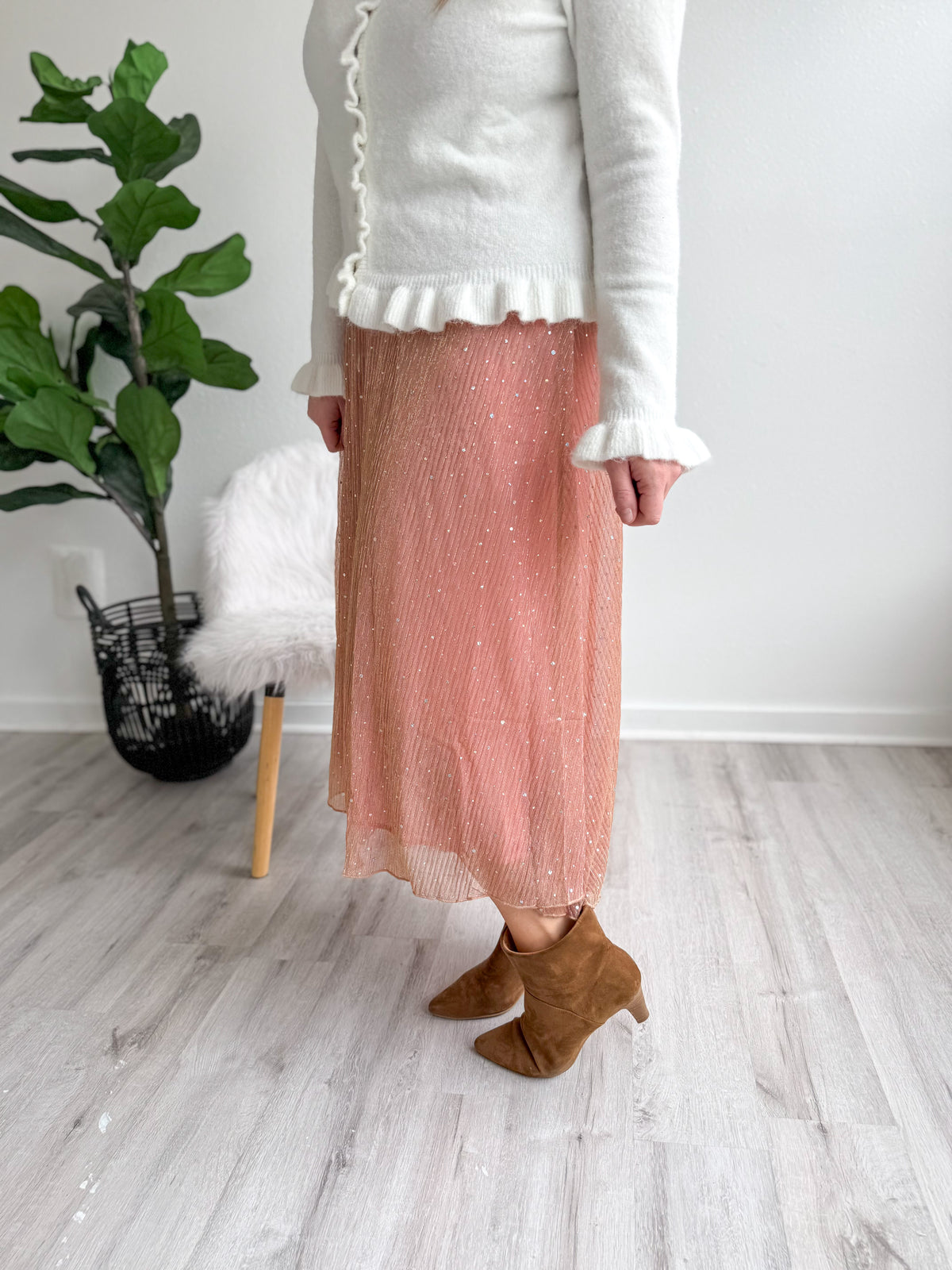 Rose Gold Shimmer Skirt
