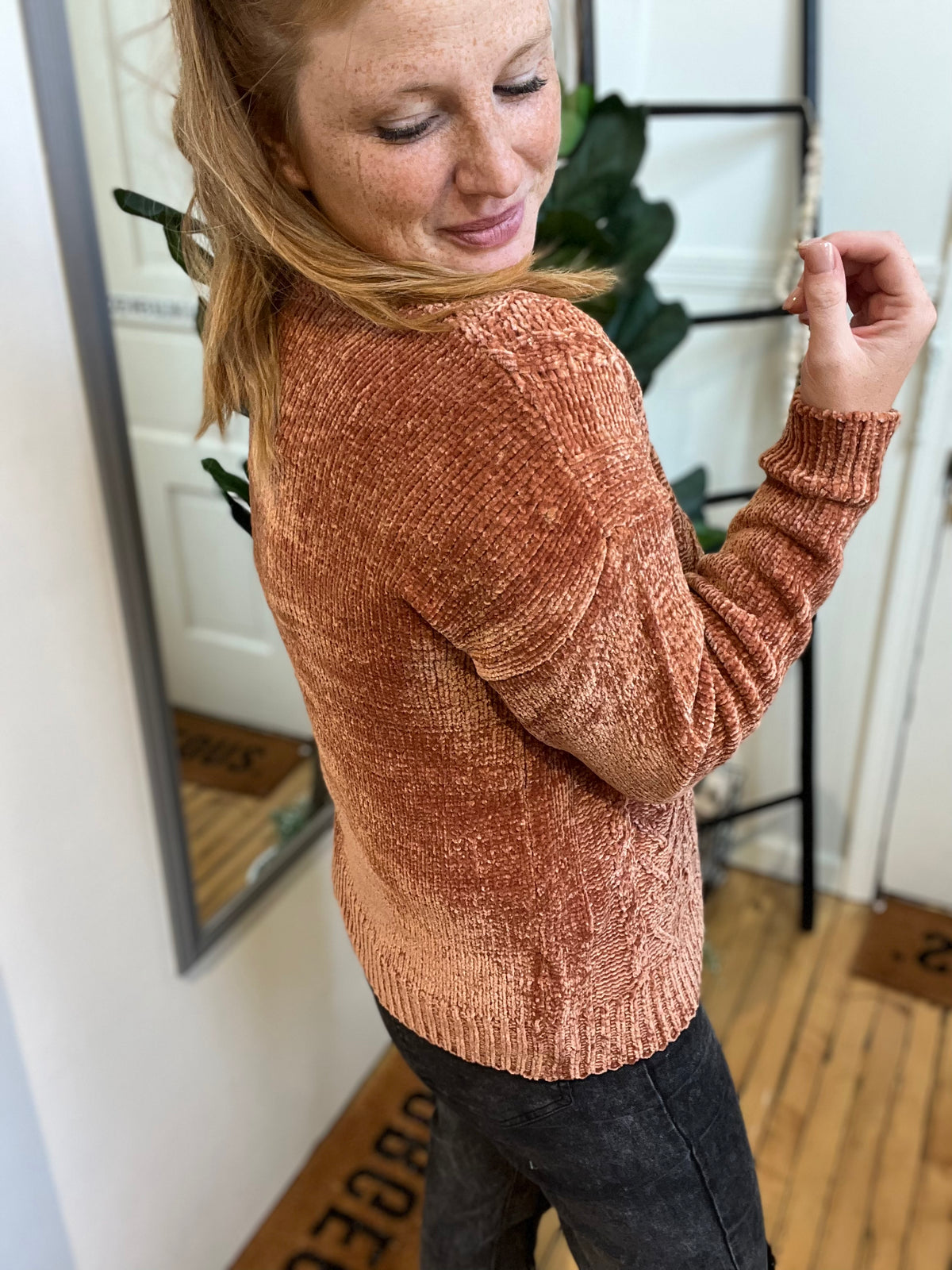 Rust Chenille Soft Sweater