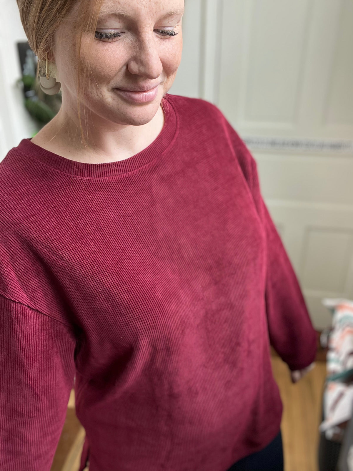 Corded Long Sleeve Pullover
