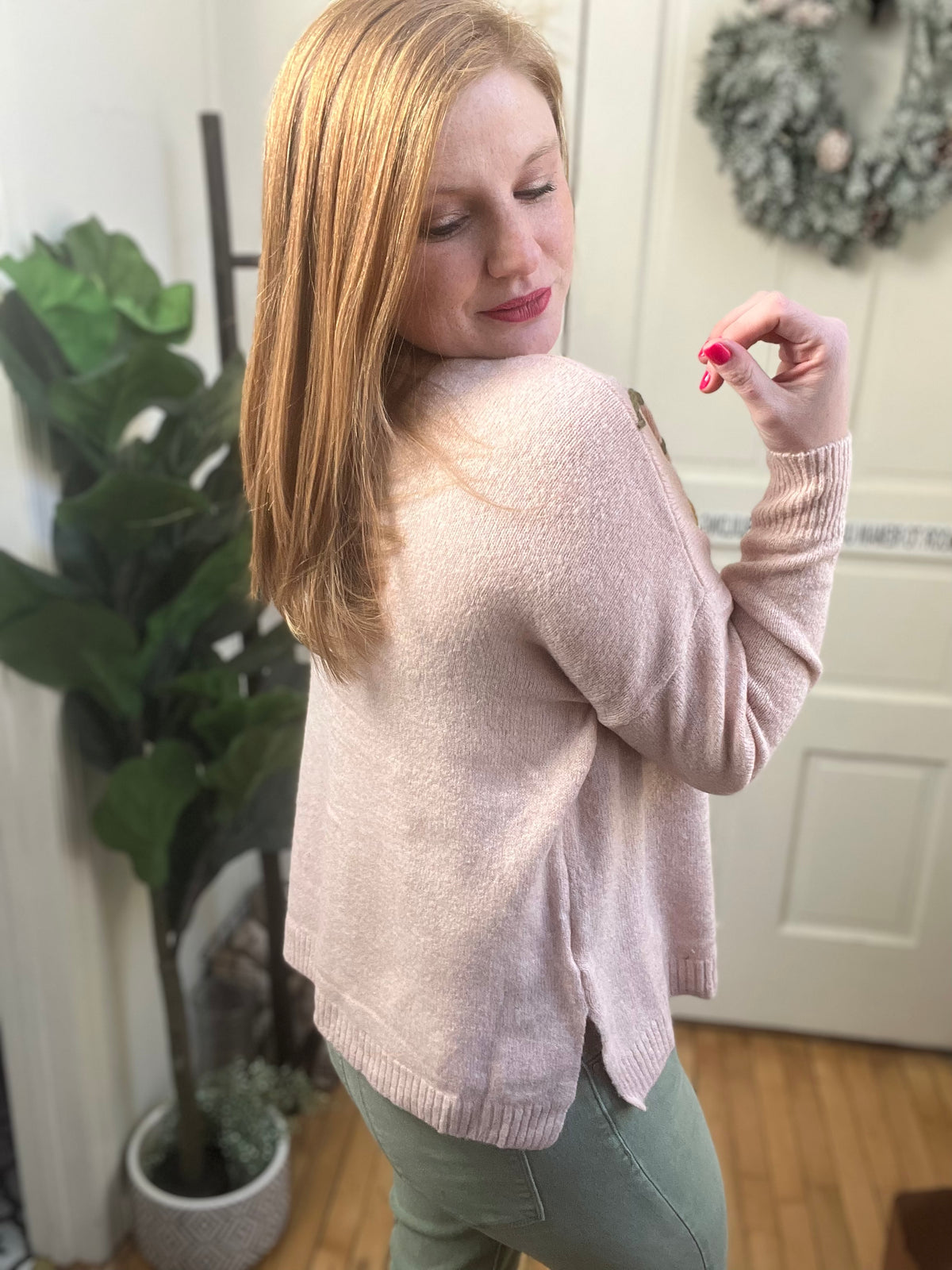 Floral Blush Sweater
