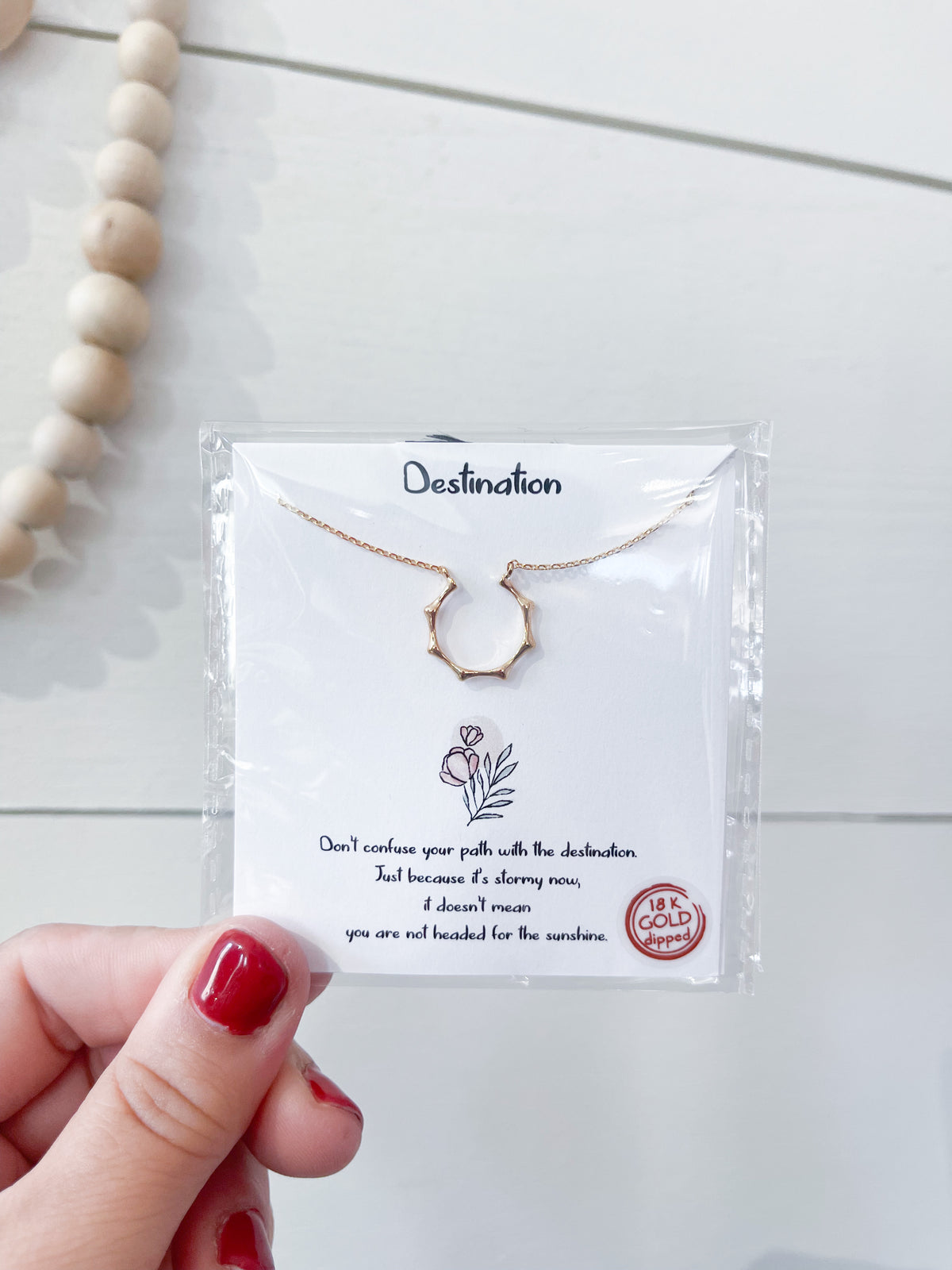 Destination Inspirational Gold Necklace