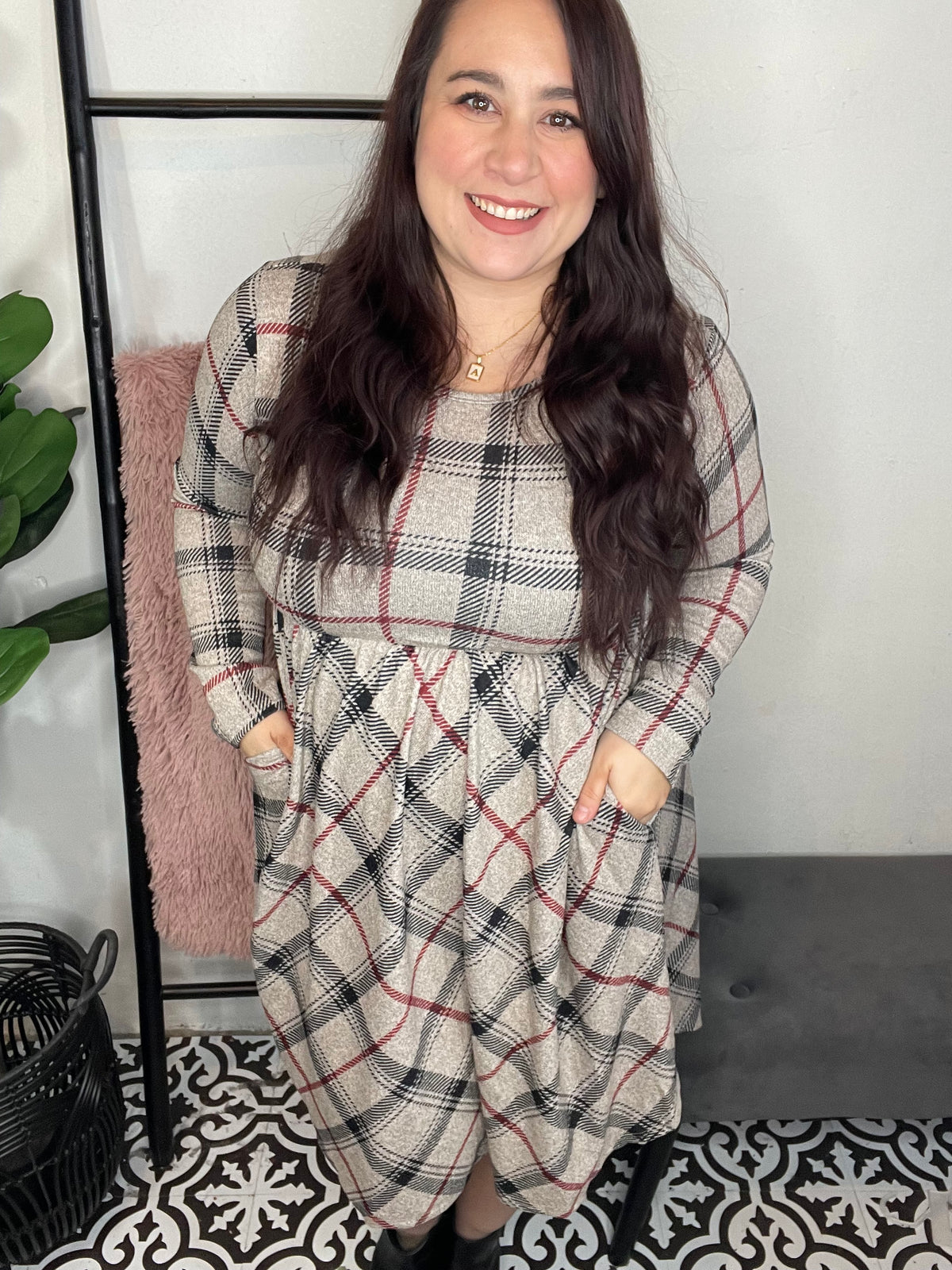 Plaid Simple Dress