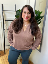 Brushed Dark Mauve Relaxed Top