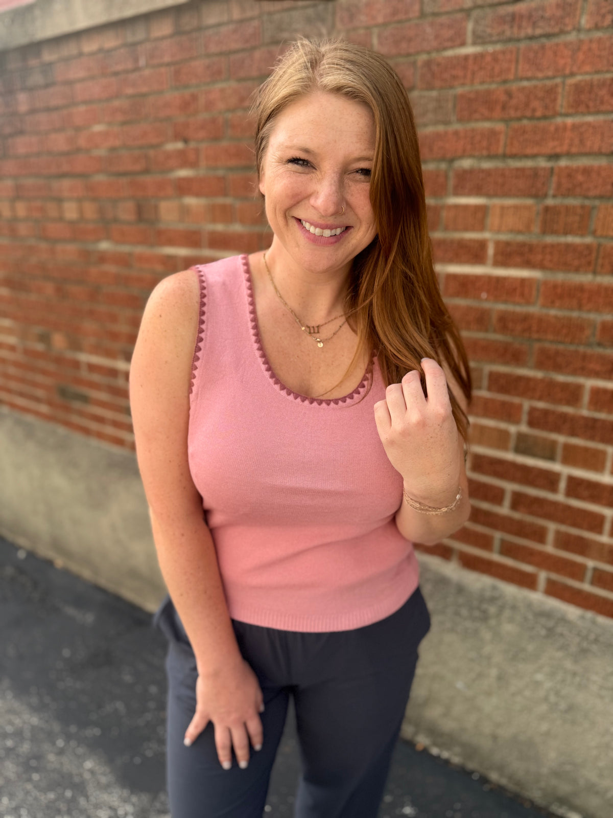 Rosey Days Knit Tank