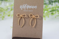 Rope Bow Earrings - Gold