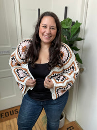 Blushing Gold Crochet Cardigan