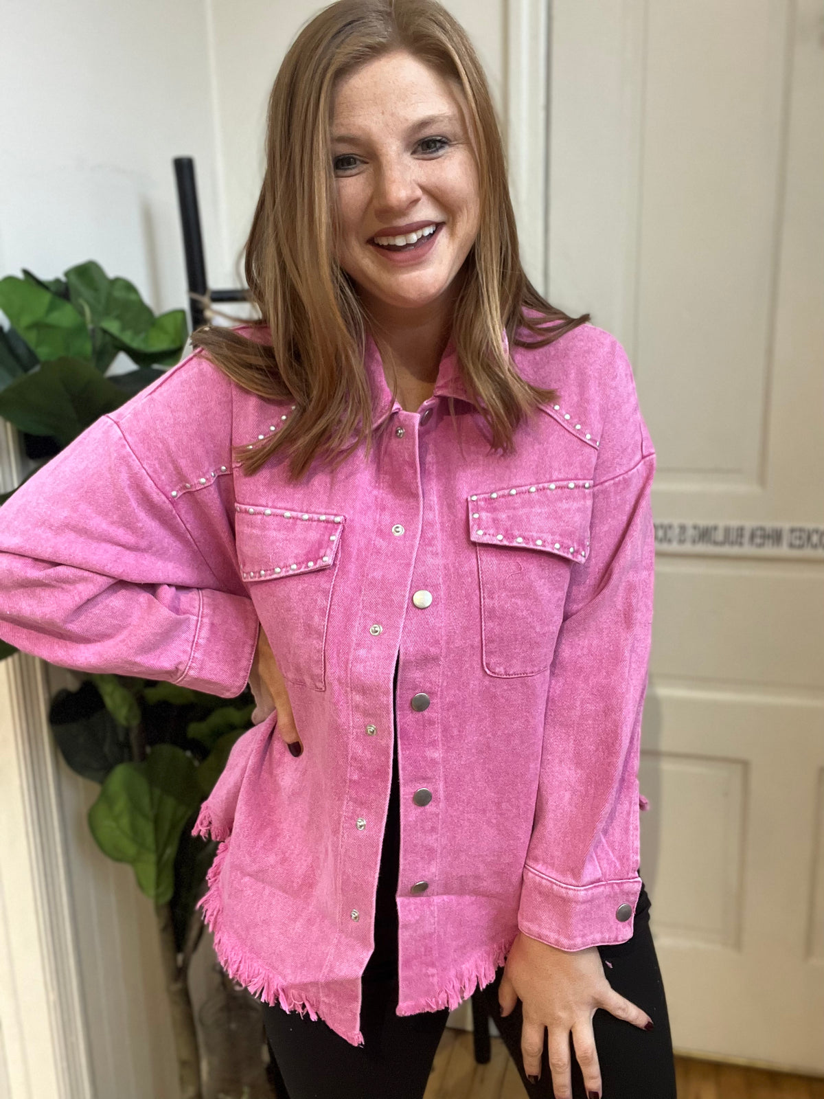 Pretty In Pink Jean Jacket