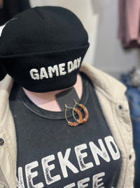 Black Game Day Beanie