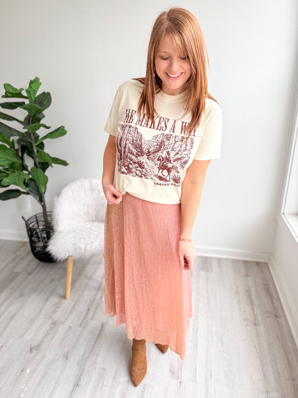 Rose Gold Shimmer Skirt