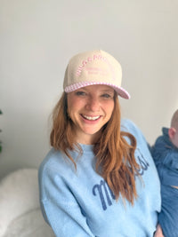 Wild & Precious Pink Gingham Trucker Hat