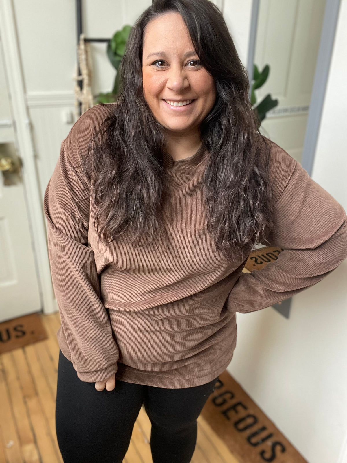 Corded Long Sleeve Pullover