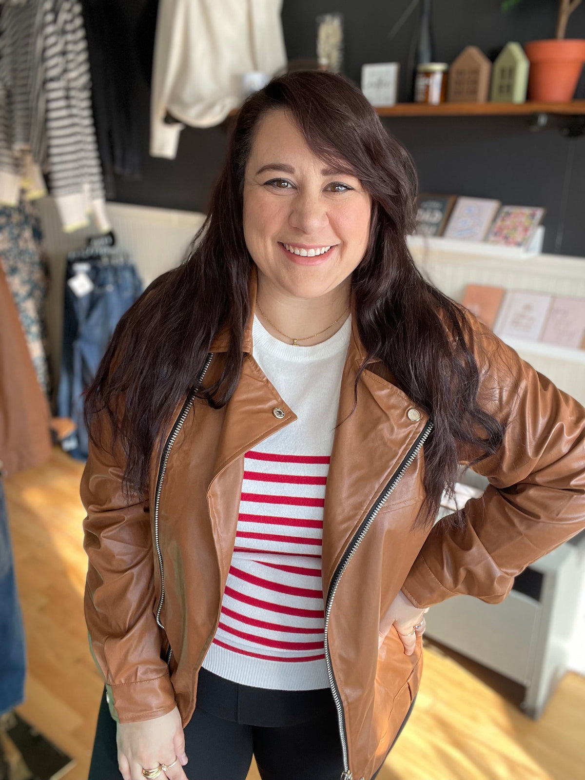 Ruby Striped Short Sleeve Top