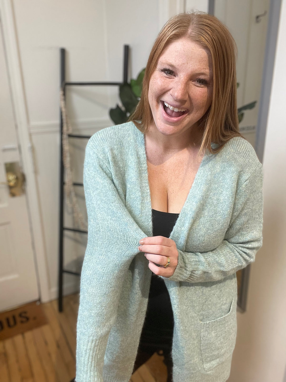 Minty Hues Soft Cardigan
