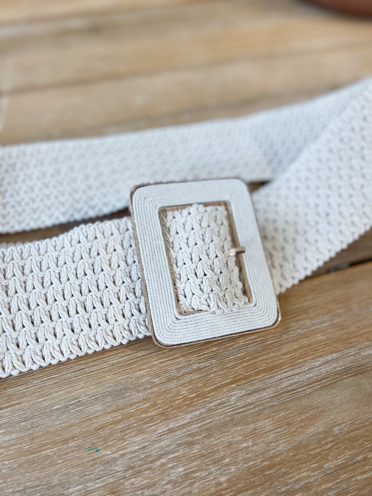 Woven Ivory Belt