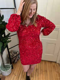 Roaring Red Sequin Dress
