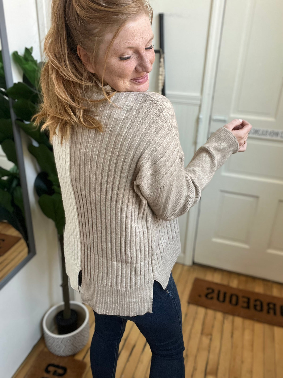 Natural Colorblock Sweater