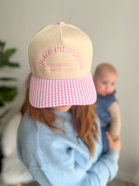 Wild & Precious Pink Gingham Trucker Hat