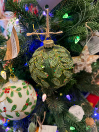 Green Sphere Holiday Ornament
