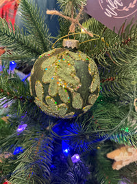 Green Sphere Holiday Ornament