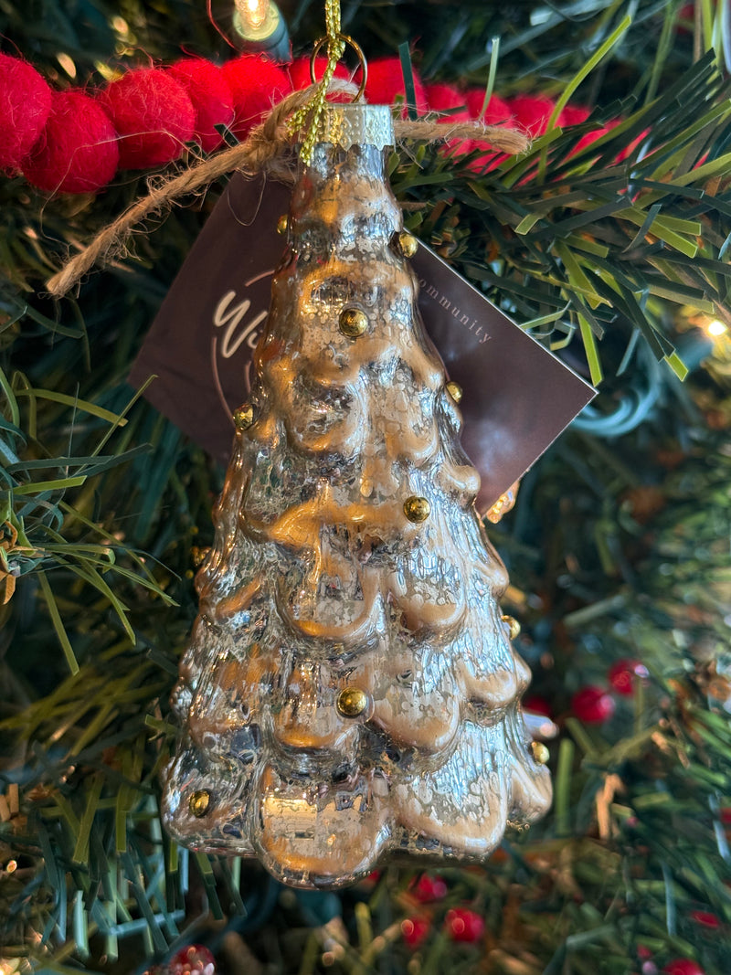Gold Hanging Tree Ornament