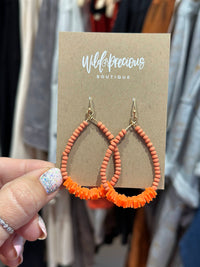 Orange Bead Earrings