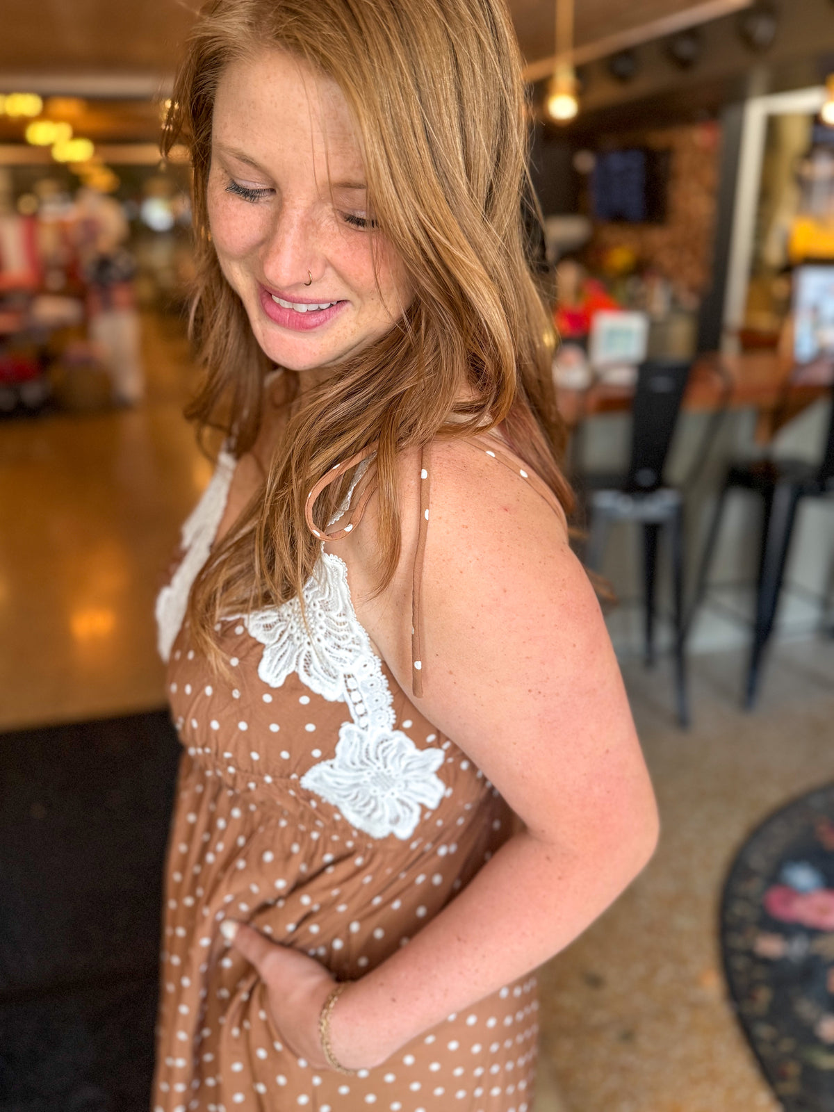 Lace And Latte Dress