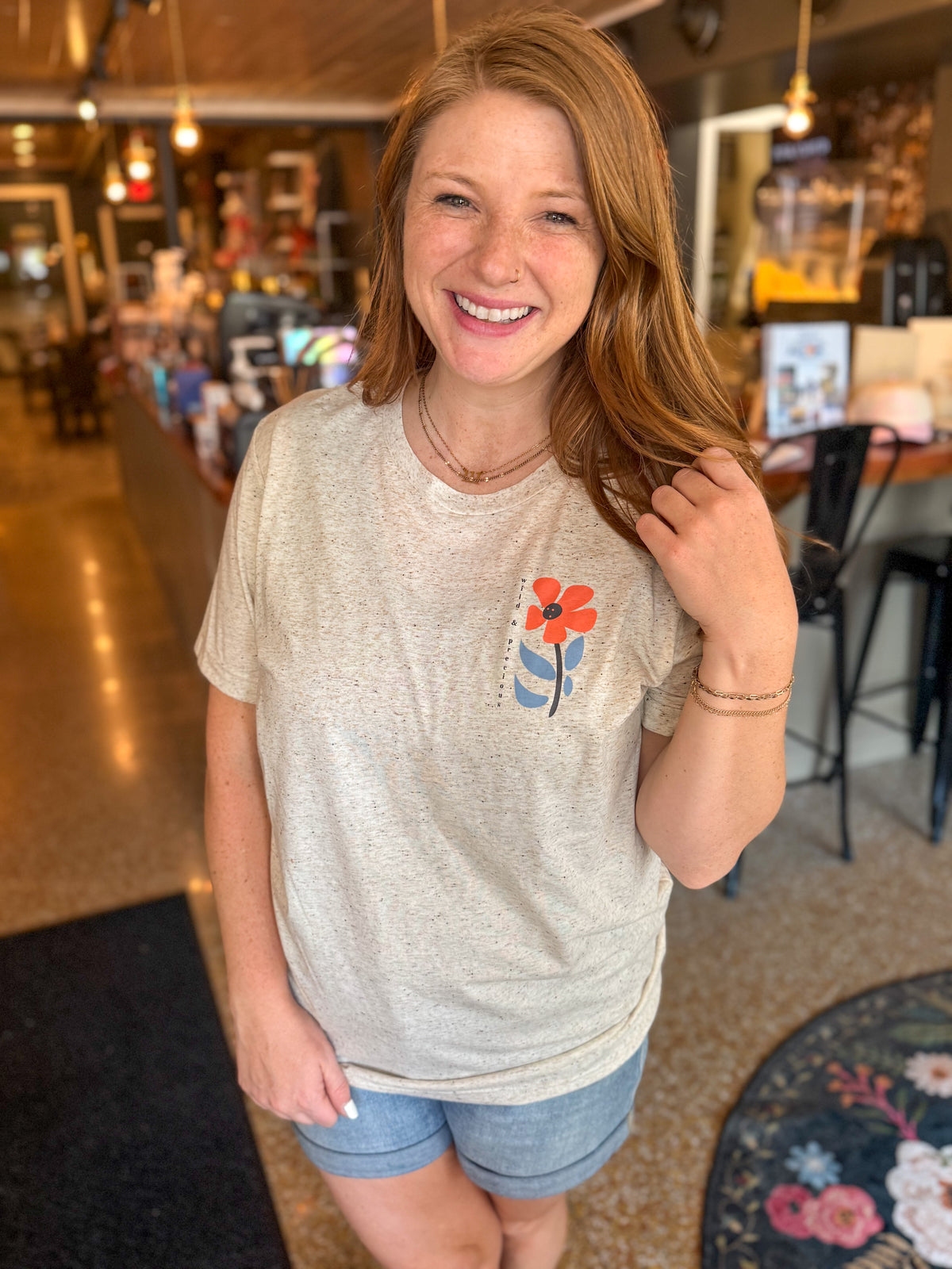 Wild & Precious Floral Heathered T-Shirt