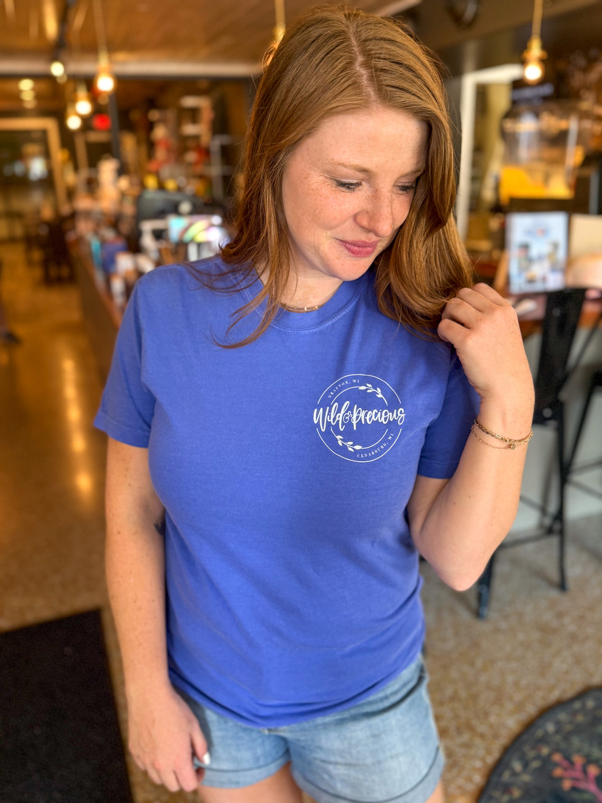 Wild & Precious Logo Graphic Tee - Blue