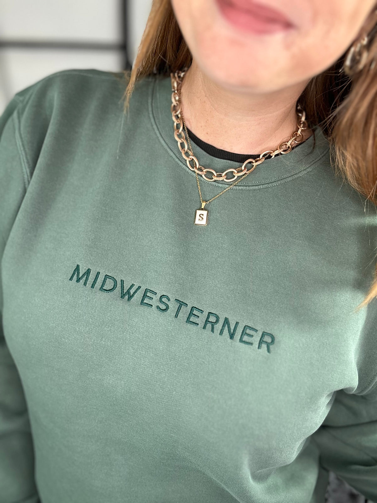 Midwesterner Alpine Embroidered Crewneck