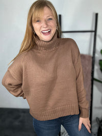 Mocha Turtleneck Sweater