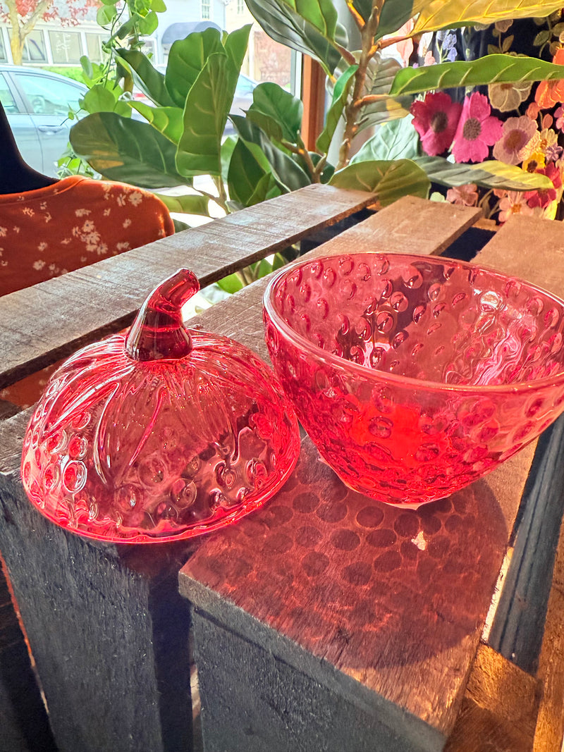 Glass Strawberry Jar