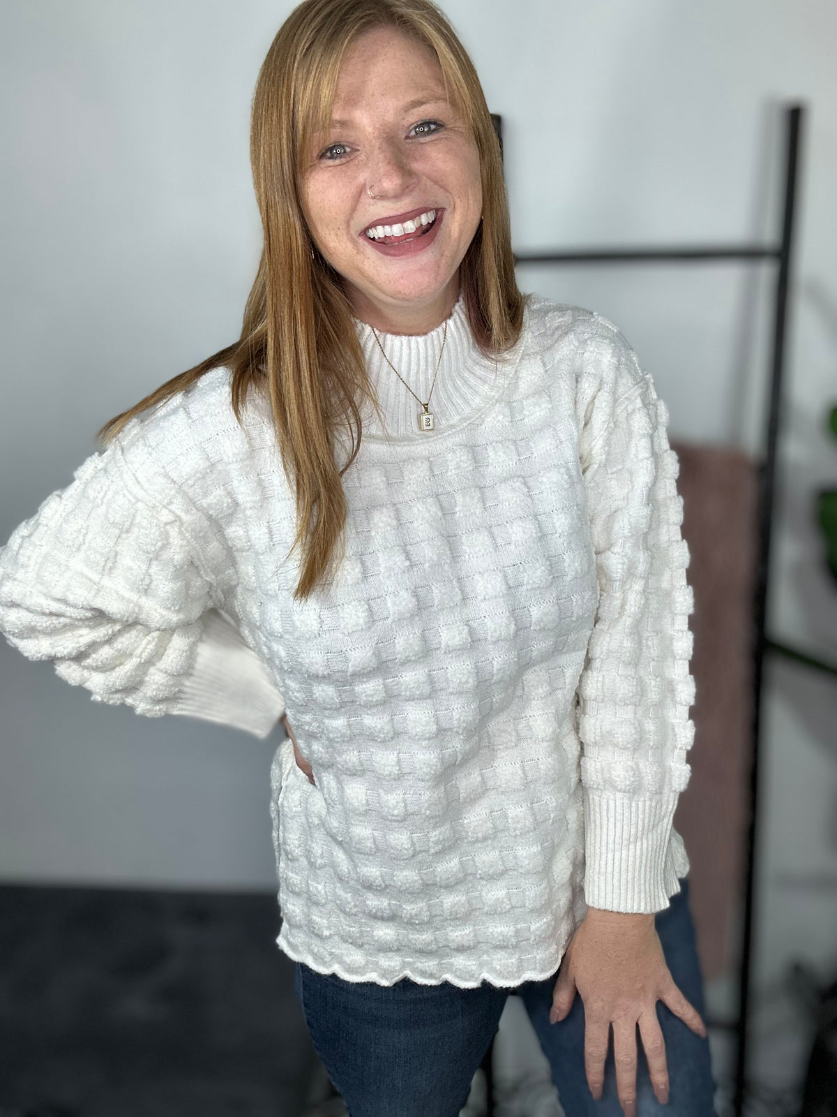 Plush Pop Ivory Sweater