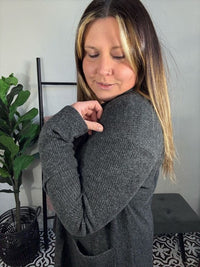 Heathered Charcoal Cardigan