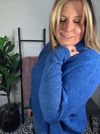 Cobalt Cozy Turtleneck Sweater