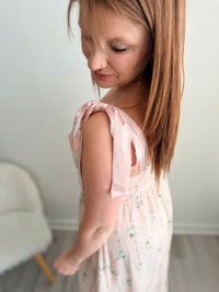 Striped Floral Tie Dress