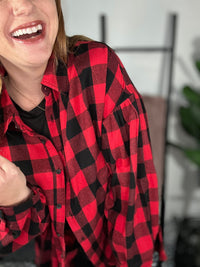 Red Buffalo Check Button Up