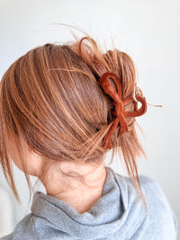 Velvet Bow Hair Clip - Assorted Colors
