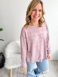 Dusty Mauve Textured Top
