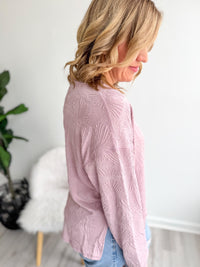 Dusty Mauve Textured Top