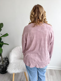 Dusty Mauve Textured Top