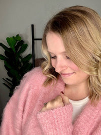 Light Rose Fuzzy Cardigan