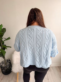 Robin Cable Knit Drape Sweater