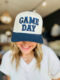 Navy Game Day Embroidered Trucker Hat- NR