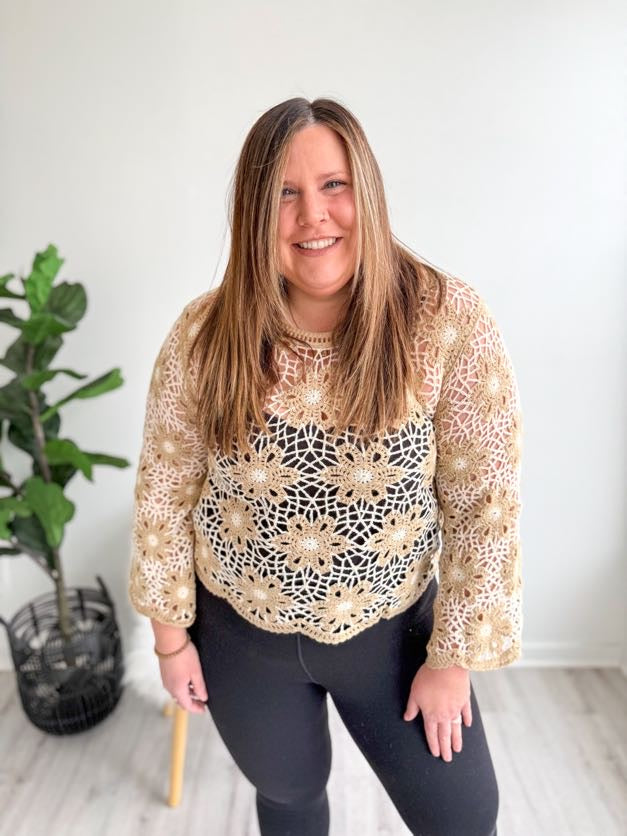 Golden Crochet Top
