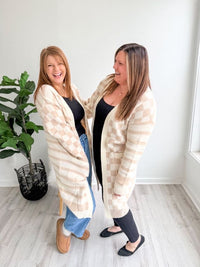 Neutral Check Cardigan Duster - NC