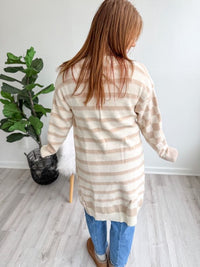 Neutral Check Cardigan Duster - NC
