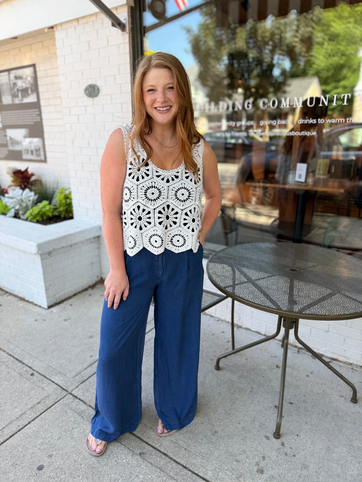 Comfy Denim Wide Leg Pant